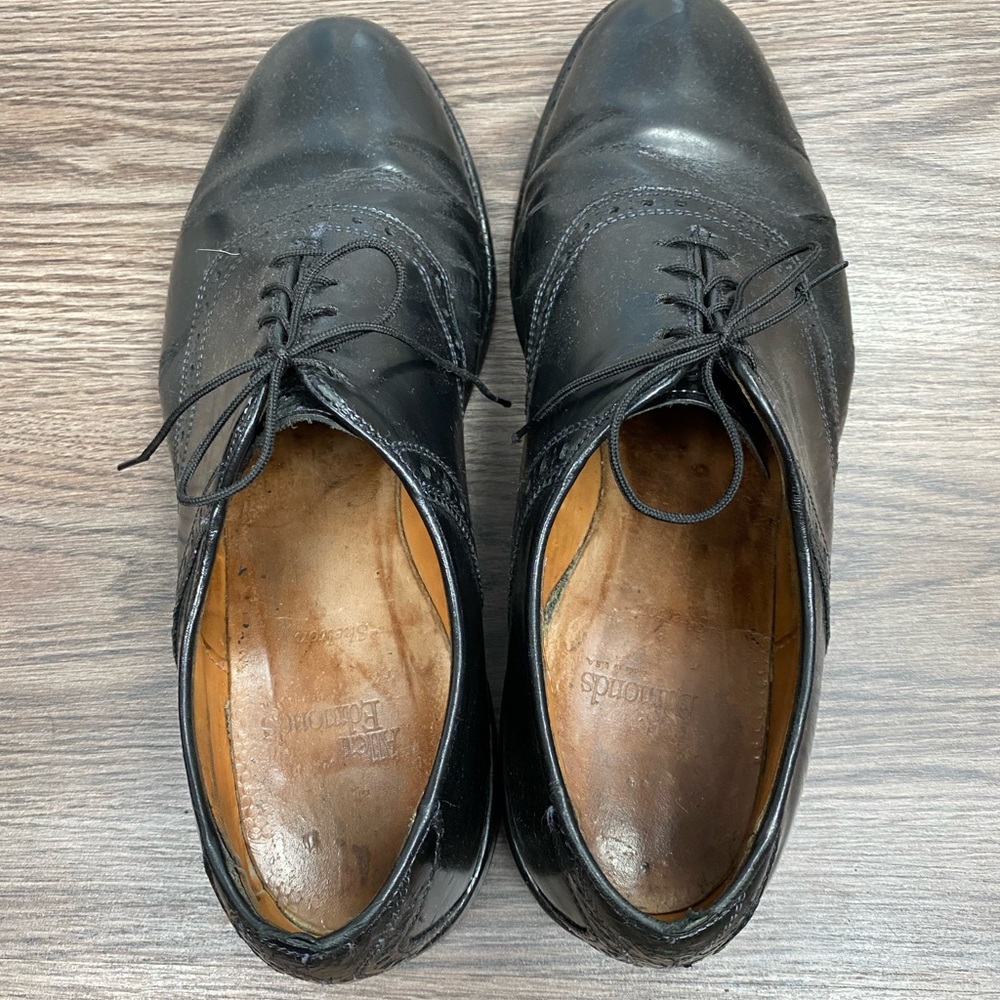 Allen Edmonds Shelton Black Saddle Oxfords 11 C - Picture 5 of 11